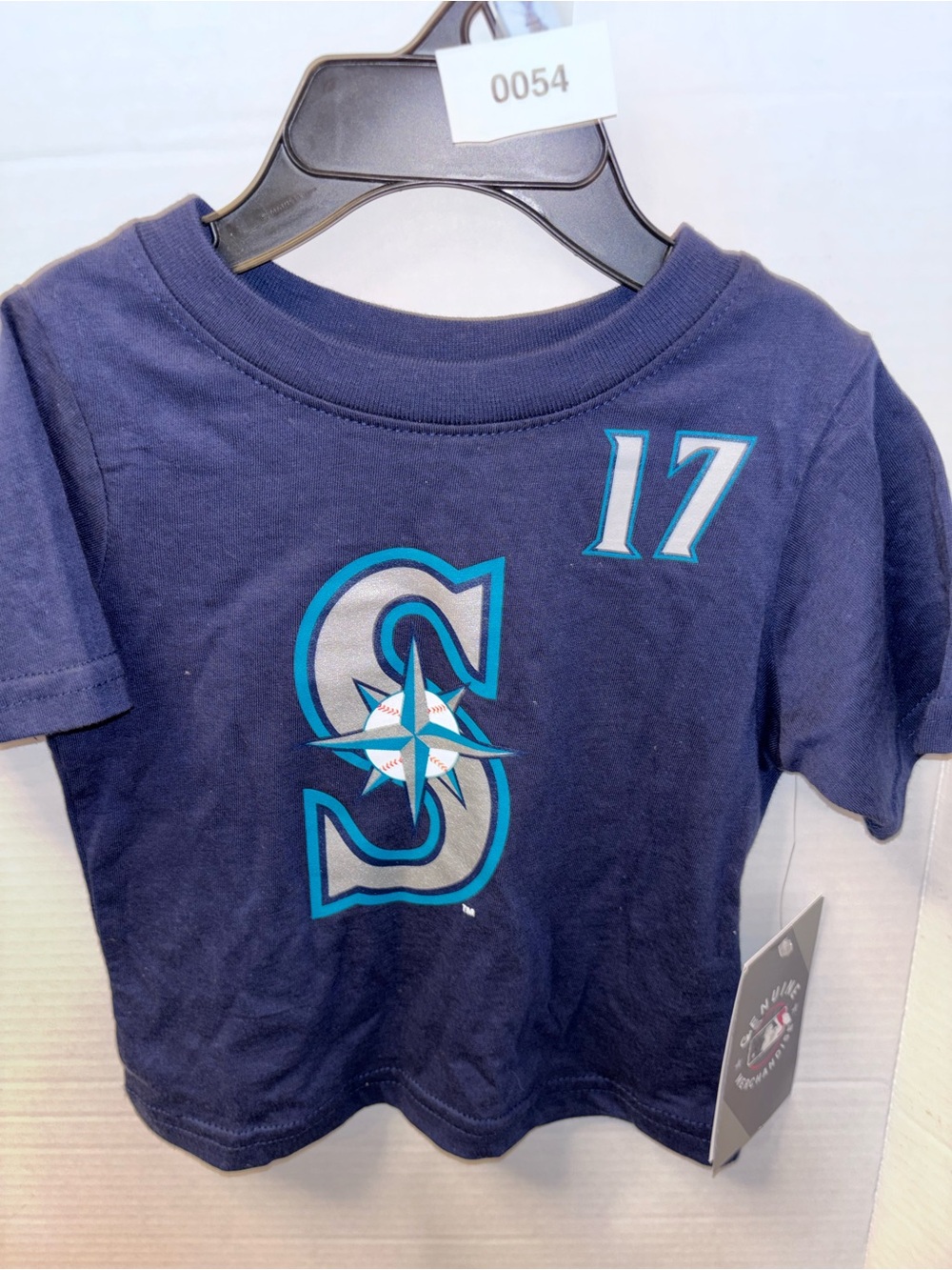 Genuine Merchandise Navy Seattle Mariners Kids Tee with 'S' Compass and 17